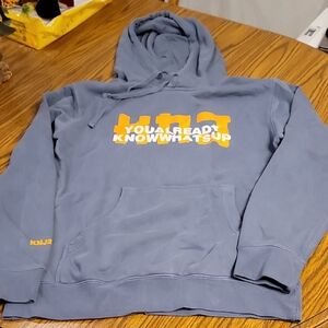 JNK Fanjoy Greyish Blue Hoodie Kian and JC 'YOU ALREADY KNOW WHATS UP'